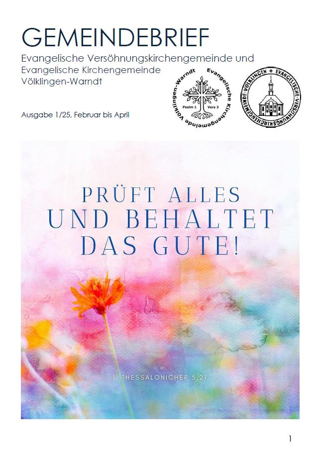 Gemeindebrief der beiden ev. Völklinger Kirchengemeinden