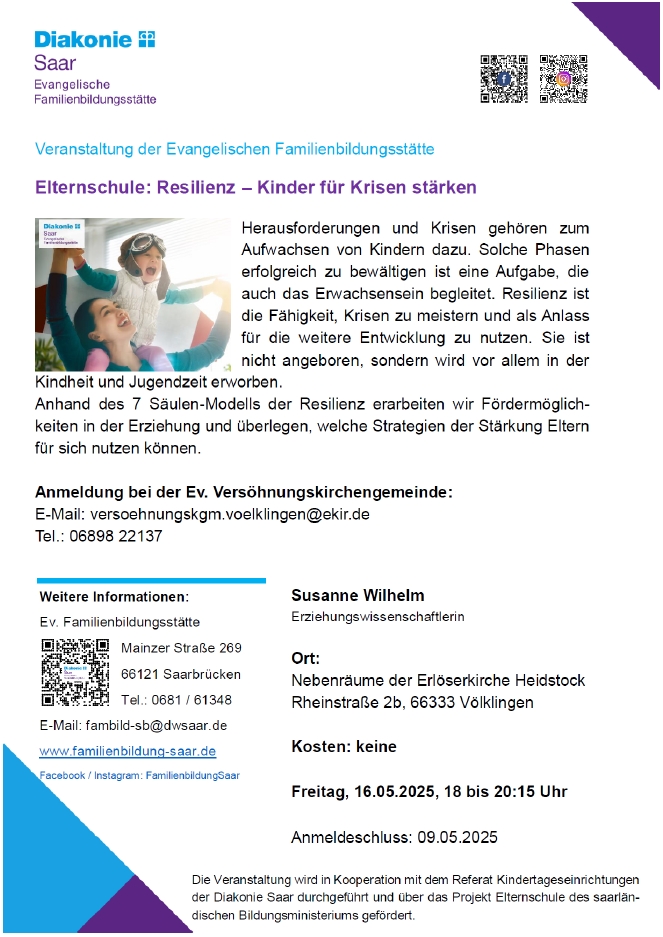 Elternschule: Resilienz - Kinder fr Krisen strken