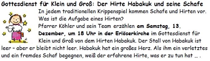 Gottesdienst fr Klein und Gross