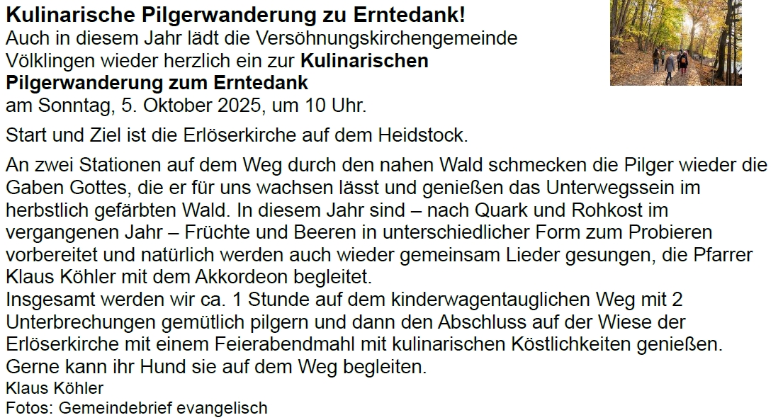 Kuninarische Pilgerwanderung