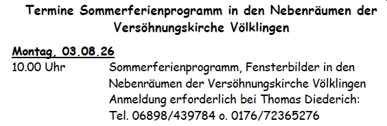 Sommerferienprogramm