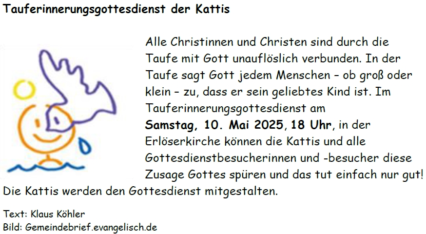Tauferinnerungsgottesdienst